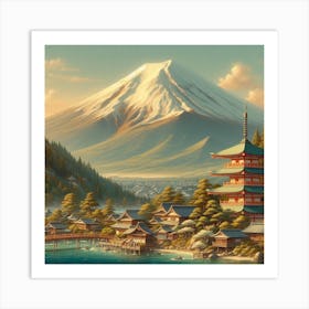 Japanese volcano Fuji 6 Art Print