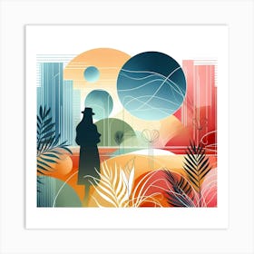 Abstract Cityscape Illustration Art Print