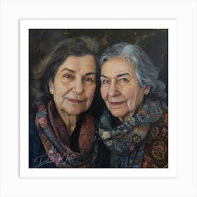 Portrait Of Two Sisters Poster