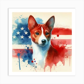 Watercolor Basenji 3 Art Print