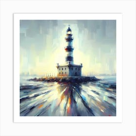 Lighthouse Alexandria Painting Art Print