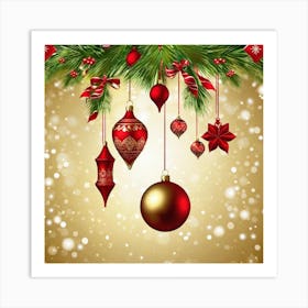 Christmas Ornaments 10 Art Print