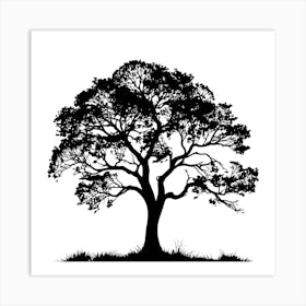 Silhouette Of A Tree Poster