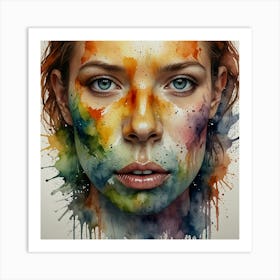 Watercolor Of A Woman 18 Art Print