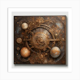 Steampunk Planets Art Print