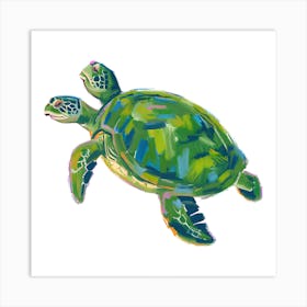 Green Sea Turtle 02 Art Print