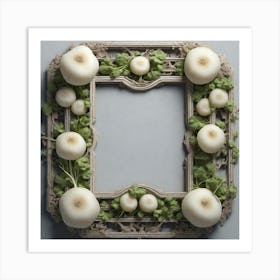 Frame Of White Pumpkins Art Print