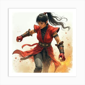 Mortal Kombat Ninja Fighter Concept Art (252) Art Print