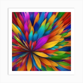 colorful flower Art Print