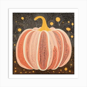 Yayoi Kusama Inspired Pumpkin Pink And Orange 2 Art Print