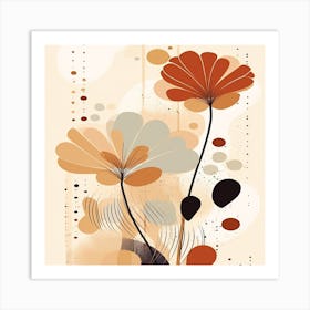 Abstract Flowers 2 Art Print