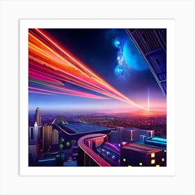 Futuristic Cityscape Art Print