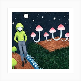 Mushroom Forest Art Print