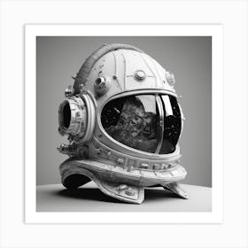 Astronaut Helmet Art Print