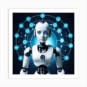 Artificial Intelligence Robot Art Print