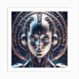 Cyborg Woman 16 Art Print