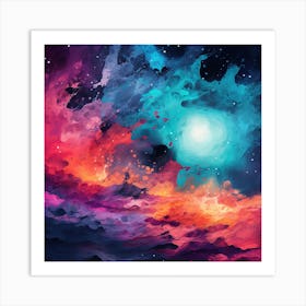 Abstract Of Nebula Art Print