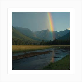 Rainbow In The Mountains Art Print