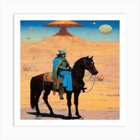 Man On Horseback Art Print