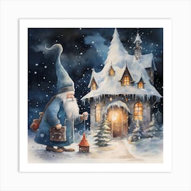 Ephemeral Tidings: Vibrant Christmas 1 Art Print