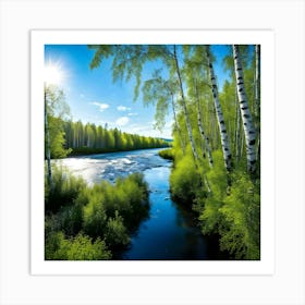 Birch Forest Art Print