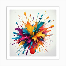 Colorful Paint Splash 11 Art Print