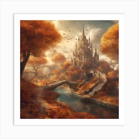 Castle In The Autumn Art Art Print