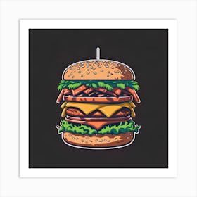 Burger Illustration 1 Art Print