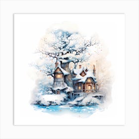 Iridescent Snowfall Art Print
