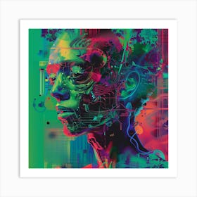 Digital Woman Art Print