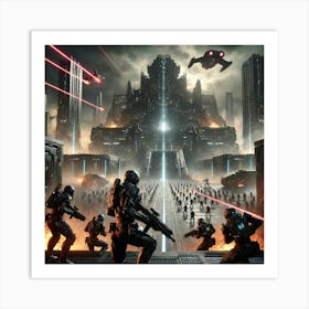 A Dramatic And Intense Sci Fi Scene Titled Heart Art Print