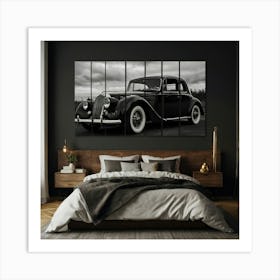 Black And White Car Art Print