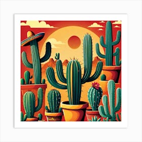 Mexican Cactus 51 Art Print