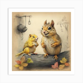 Squirrels 1 Art Print