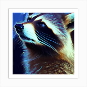 Abstract Raccoon Art Print