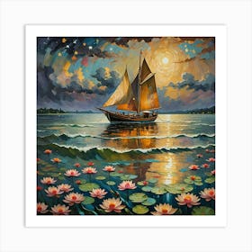 Sailboat On The Water Art Print