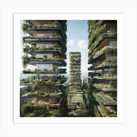 Vertical Garden City Art Print