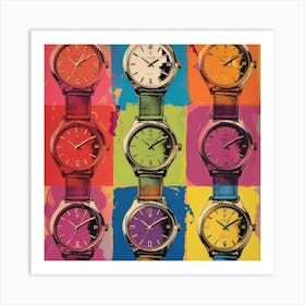 Watches Pop Art 1 Art Print