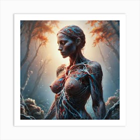 Woman In The Forest 23 Art Print