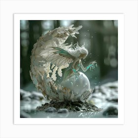 Fairy In The Snow 1 Art Print