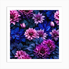 Dahlia Wallpaper Art Print