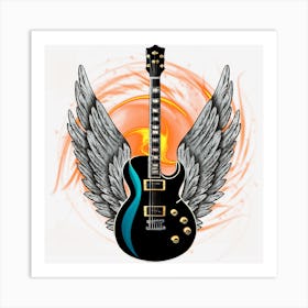 Guitar With Wings 6 Art Print