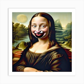 Funny Mona Lisa Art Print