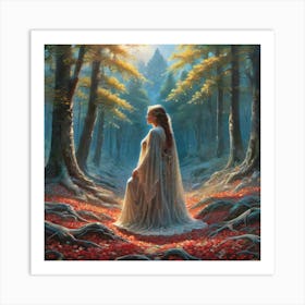 Elf In The Forest Art Print