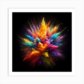 Colorful Powder Explosion 11 Art Print