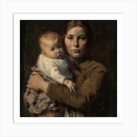 Woman Holding A Baby Art Print