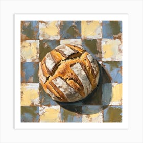 Rustic Bread Pastel Checkerboard 4 Art Print