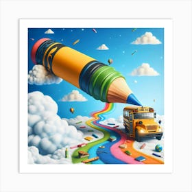 School Bus 1 Art Print