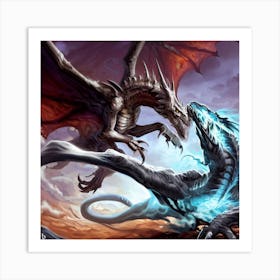 Dragons Fighting 9 Art Print