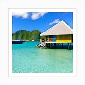 Hut On The Beach 2 Art Print